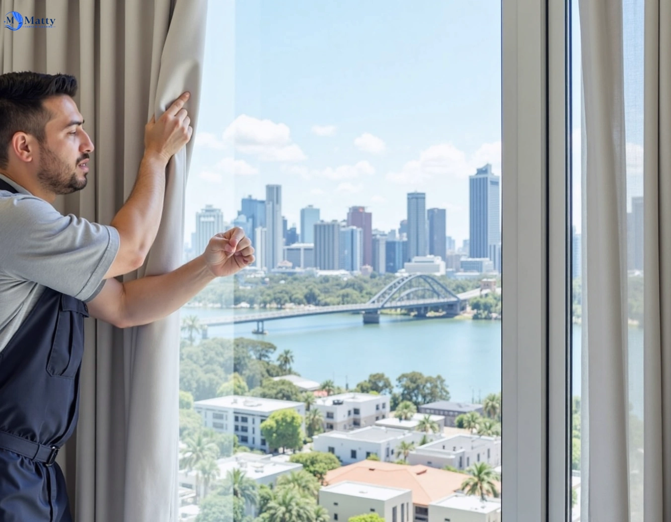 Professional curtain steam cleaning service romsey-vic QLD by Matty Curtain Cleaning