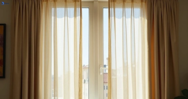 Dull dusty drapes in romsey-vic before professional cleaning